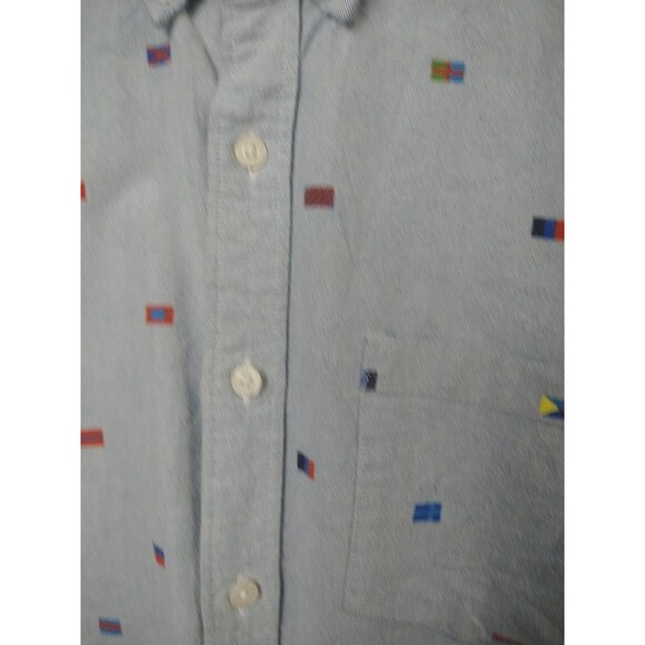 J. Crew Men's M Slim Oxford Flags Casual Preppy Button Shirt academia - Picture 4 of 6
